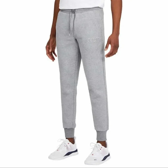 PUMA Men's Fleece Jogger Sweatpants X-Large Gray - Picture 2 of 8